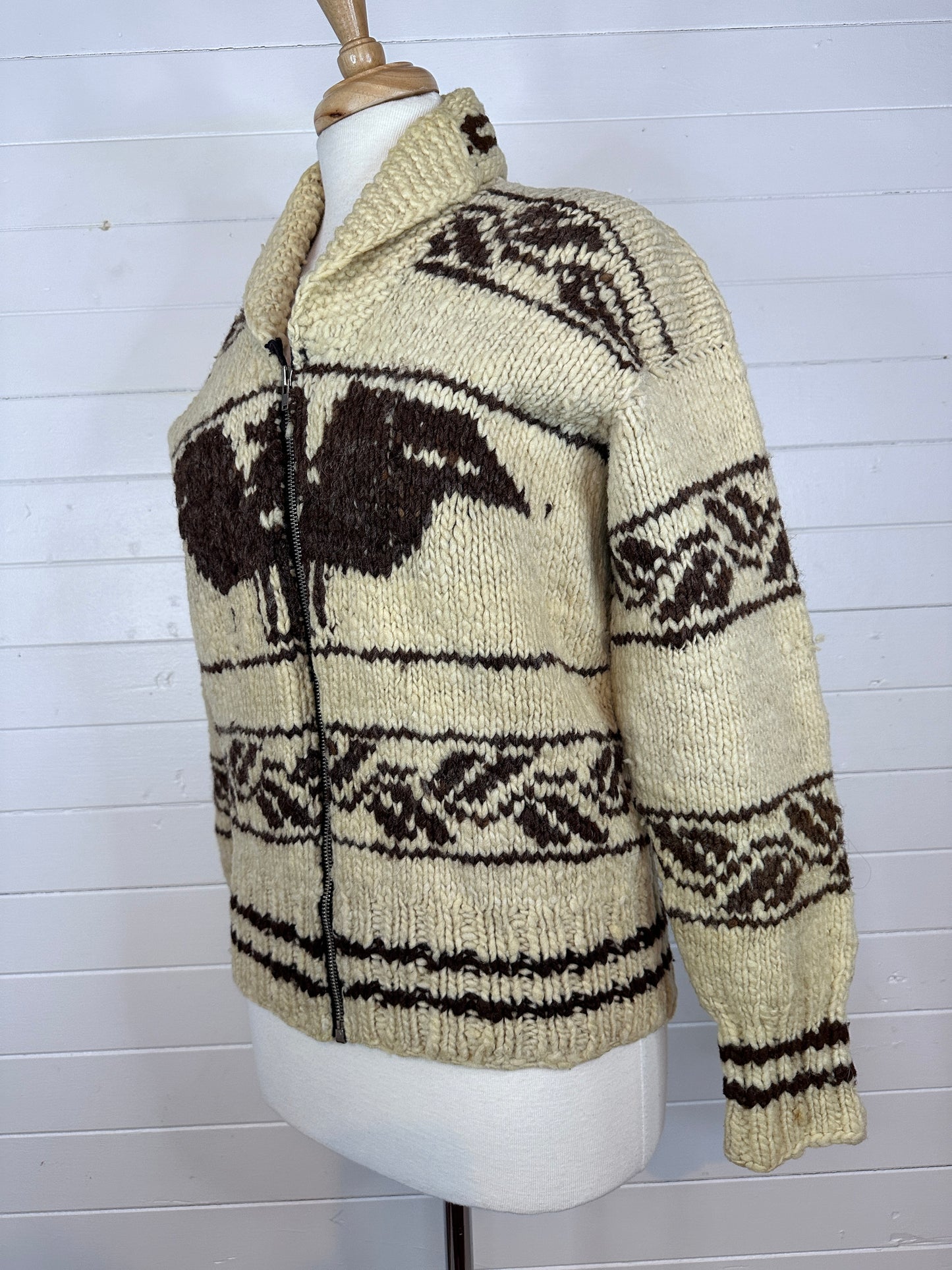 Authentic Cowichan Sweater - Ladies Small to Medium