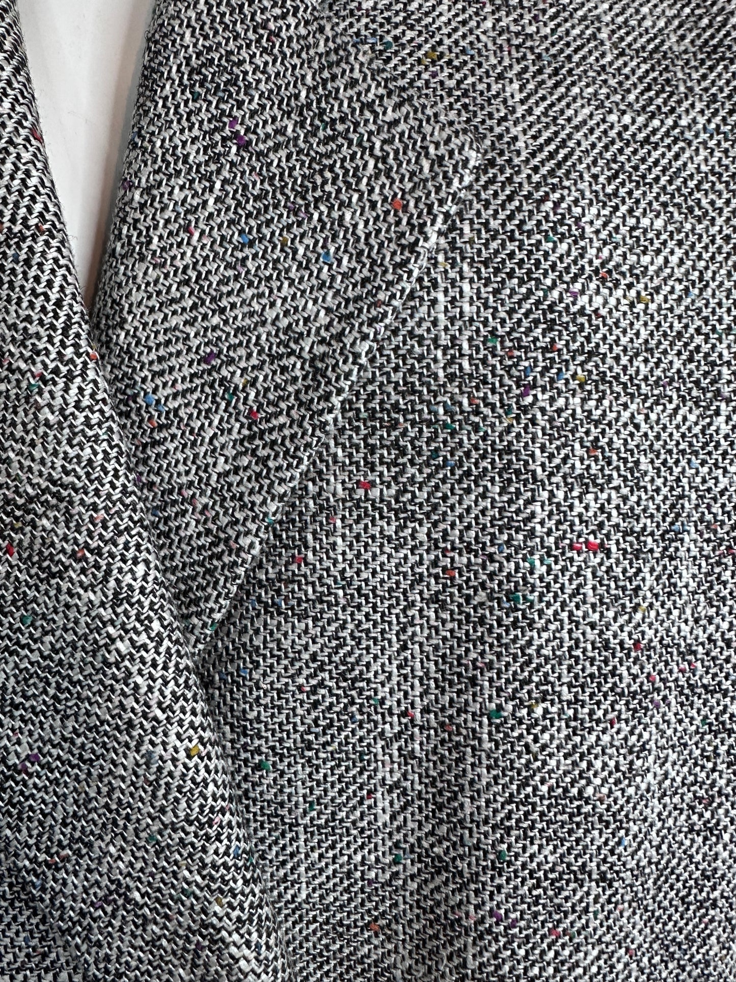 1980's Bert Newman Grey Tweed Coat (8 Petite)