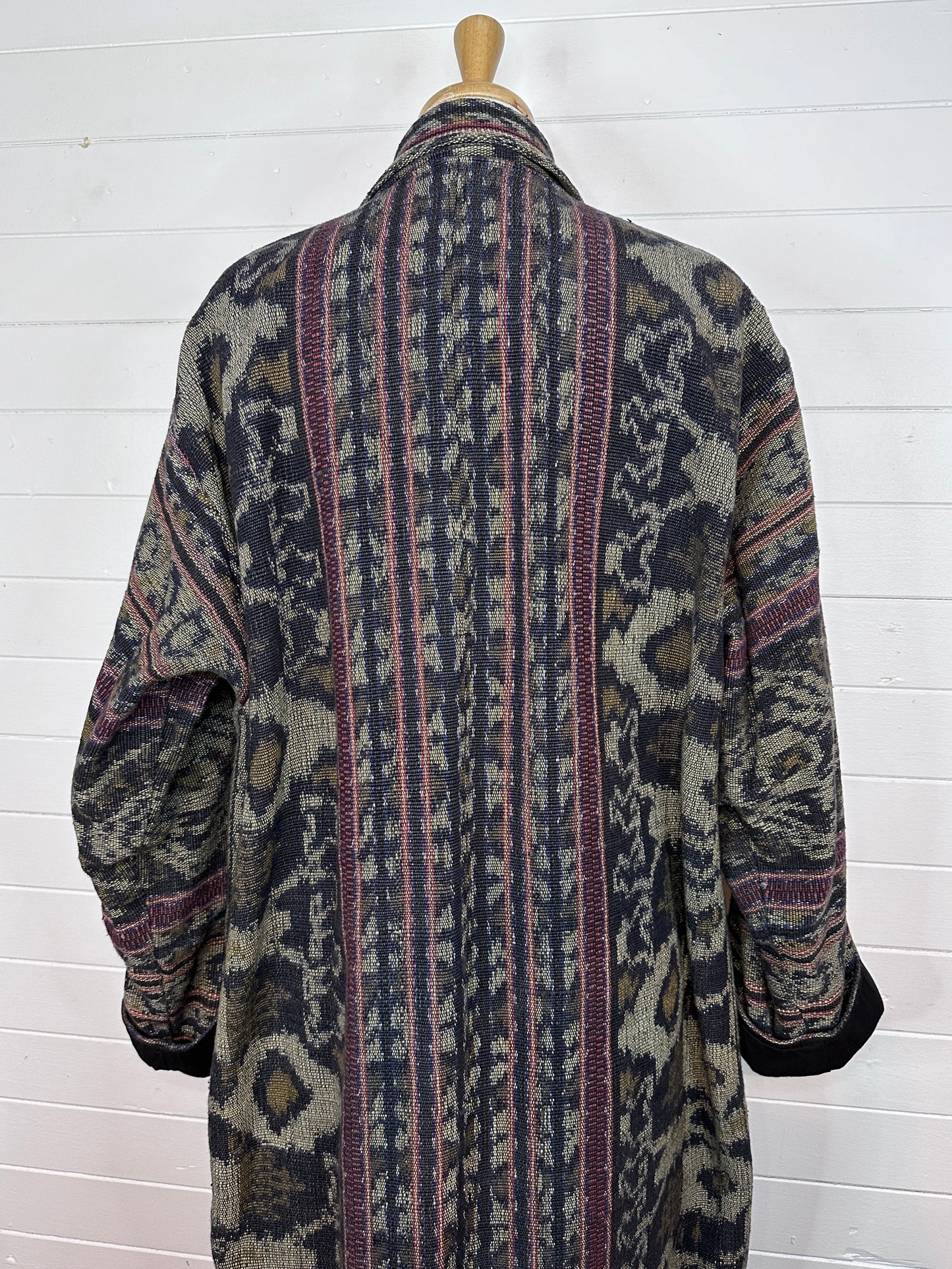 Vintage Kusnadi Collection IKat Cotton Blanket Coat for Moulé Disigns (XL)
