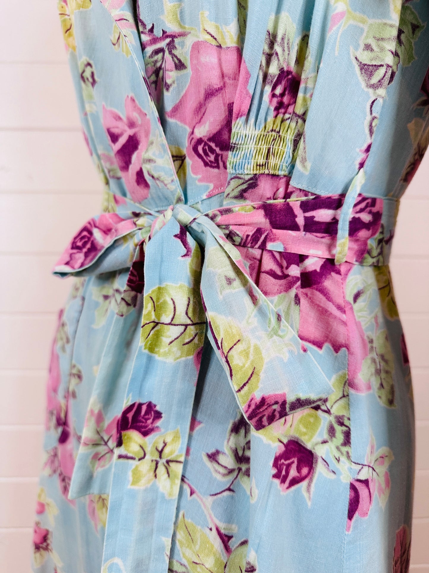 1940's Floral Cotton Dressing Gown by Colleen Bawn (S)