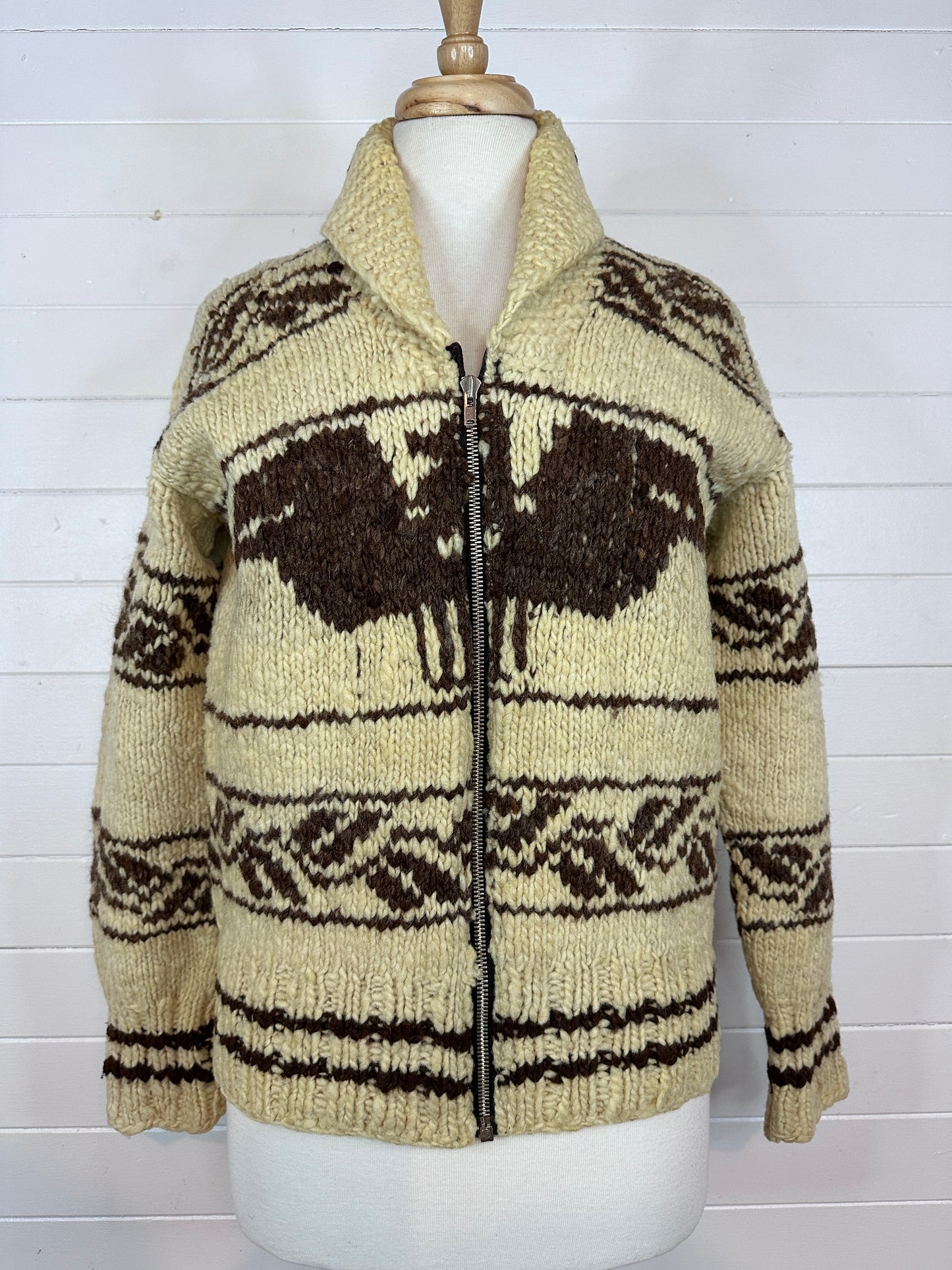 Authentic Cowichan Sweater - Ladies Small to Medium