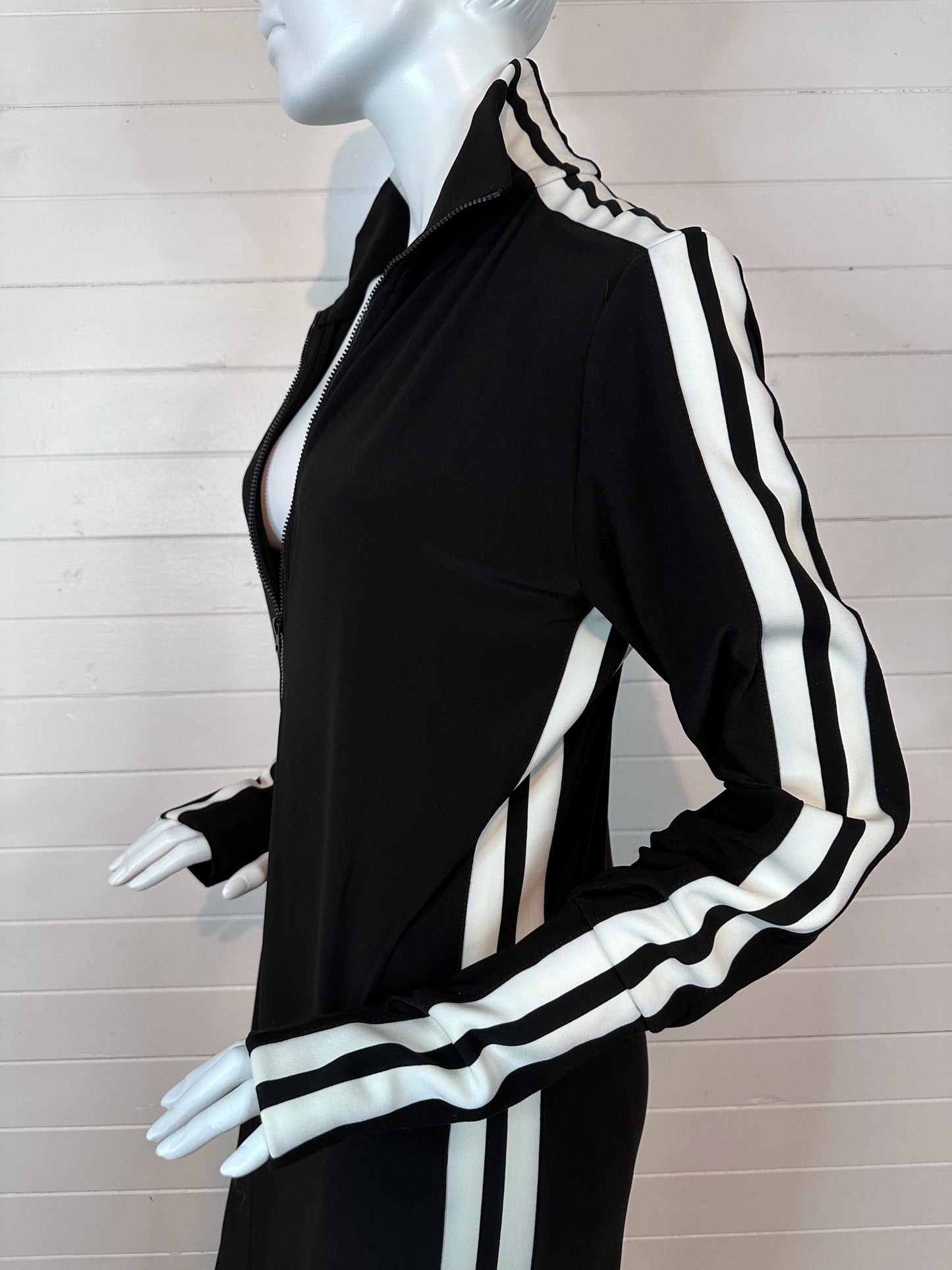 Norma Kamali Jersey Knit Side Stripe Dress - Spring 2018 Runway Collection - (M)