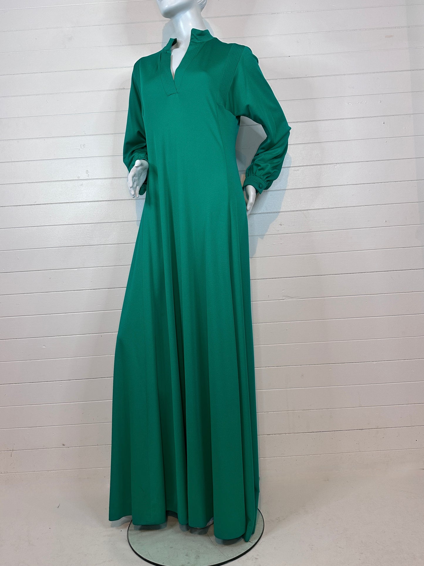 1970's Jersey Knit Kaftan Maxi Hostess Gown (L)