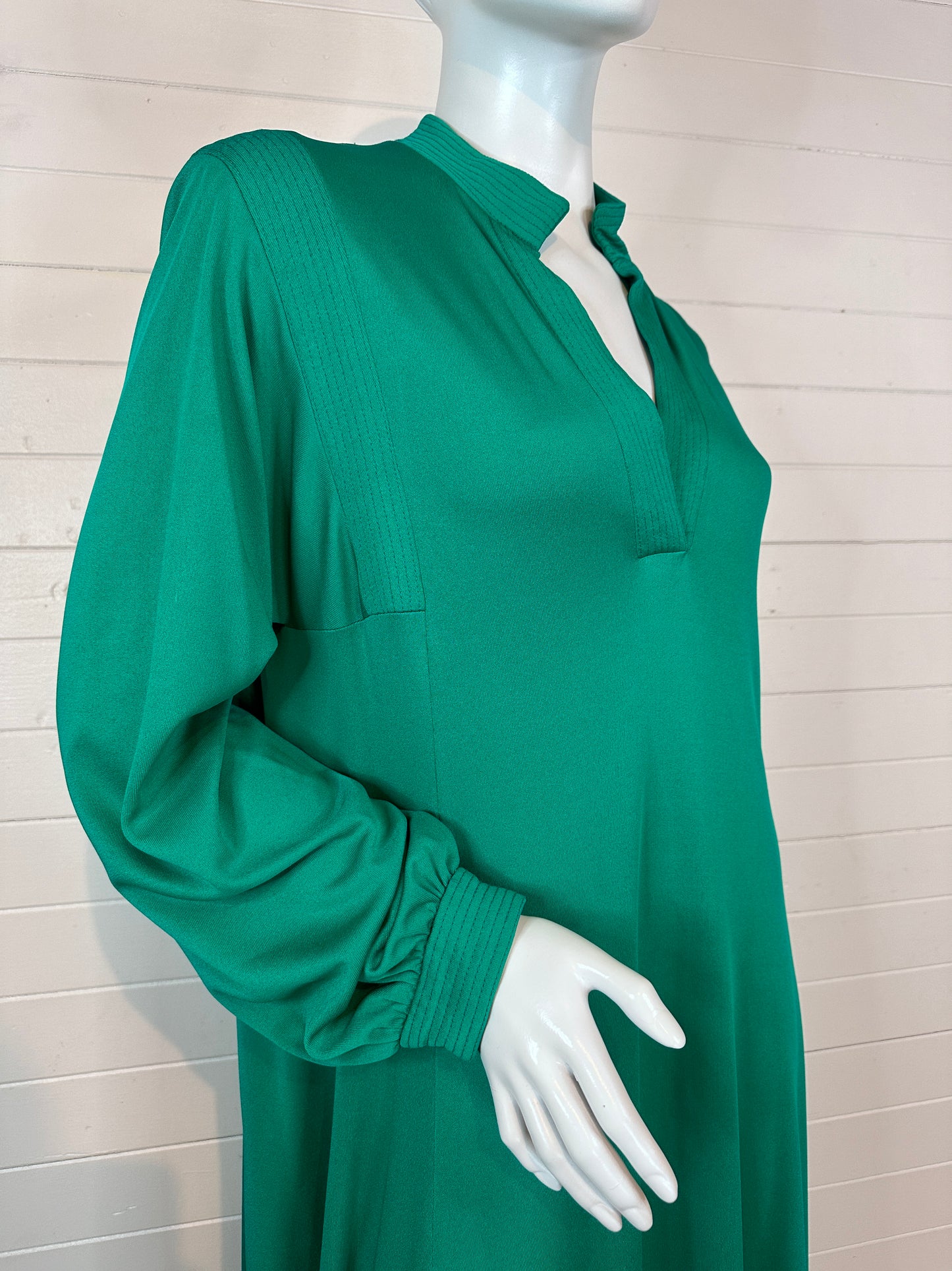 1970's Jersey Knit Kaftan Maxi Hostess Gown (L)