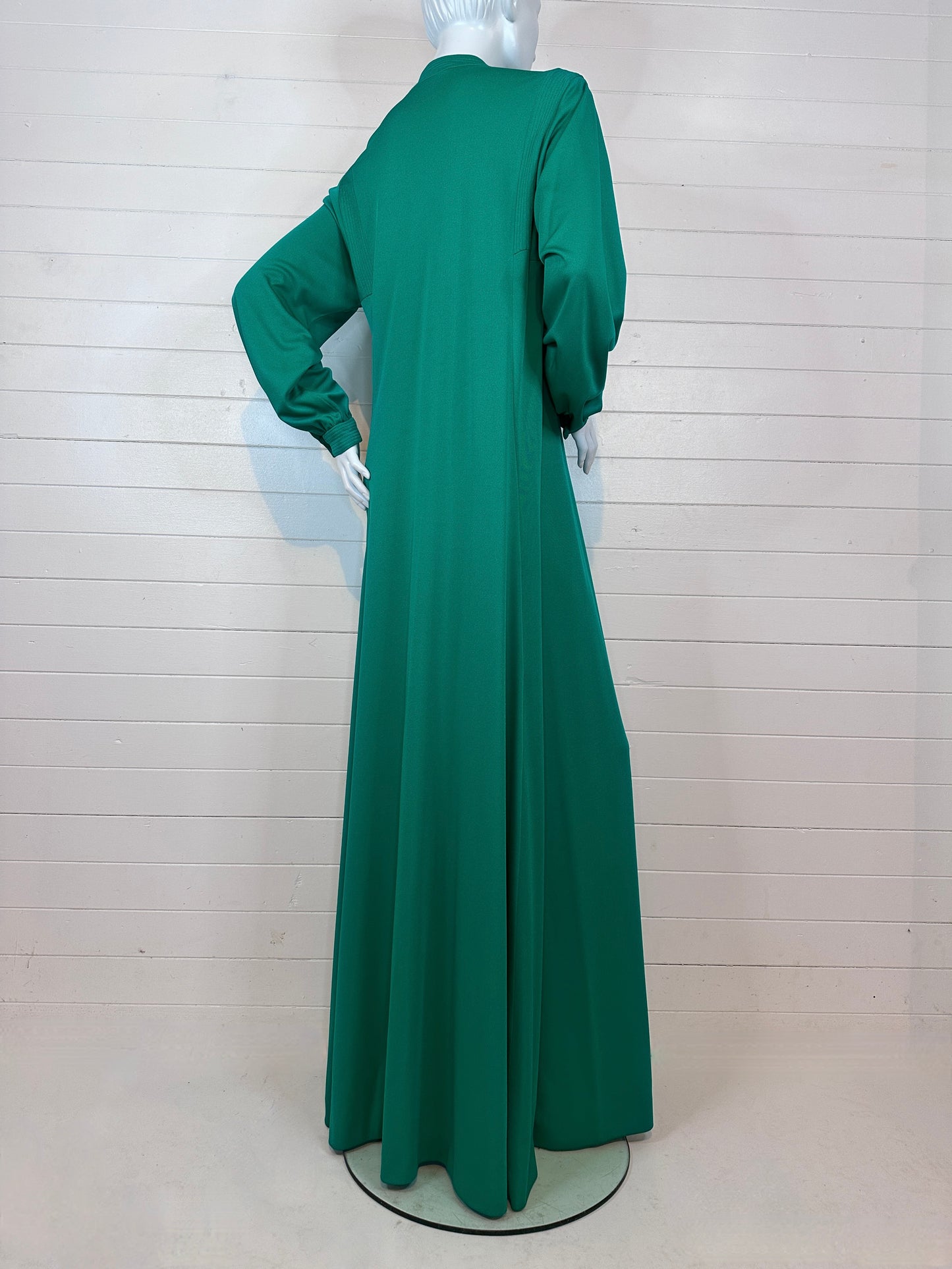 1970's Jersey Knit Kaftan Maxi Hostess Gown (L)