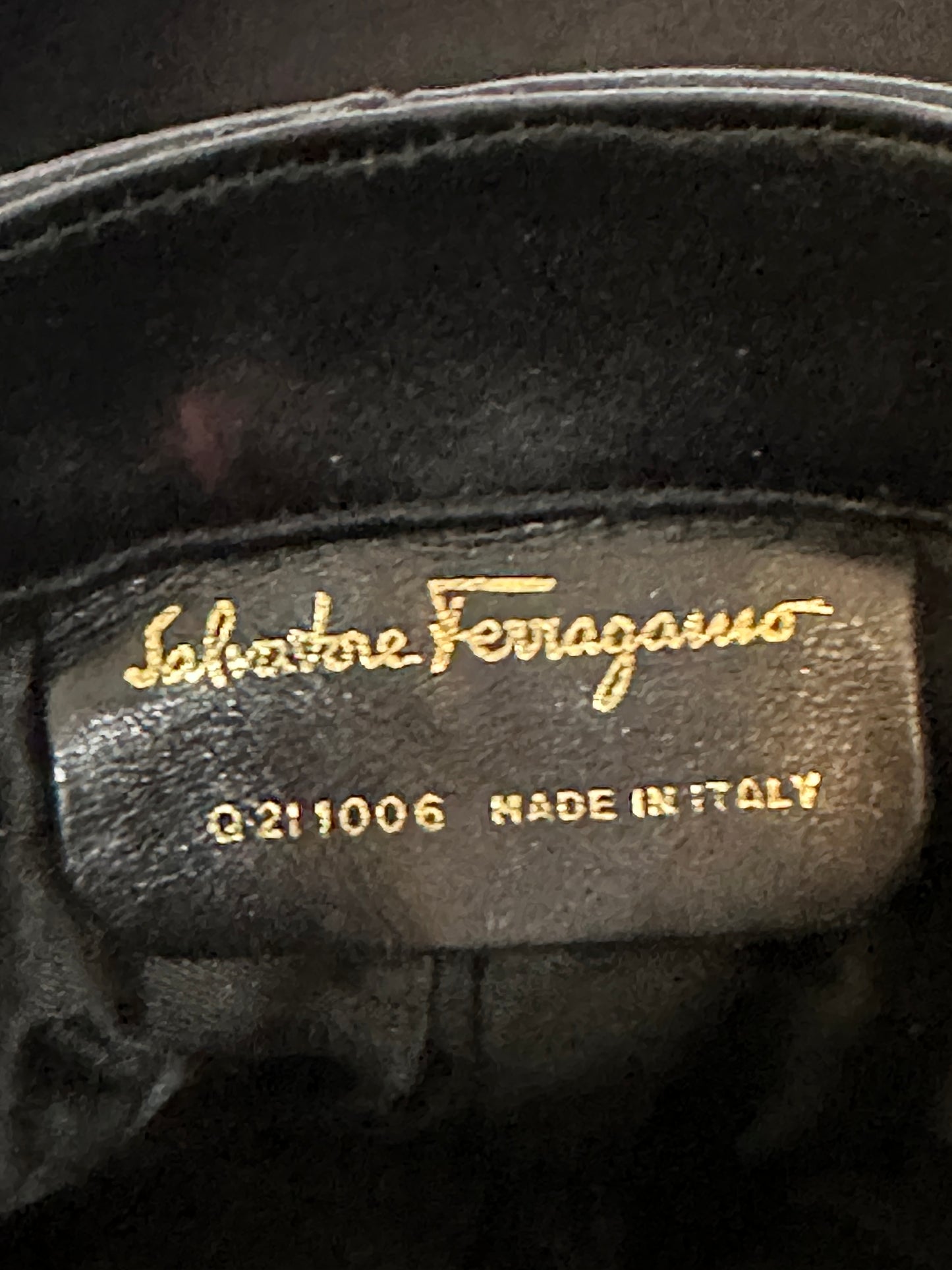 Vintage Salvatore Ferragamo Shoe Charm Bucket Bag
