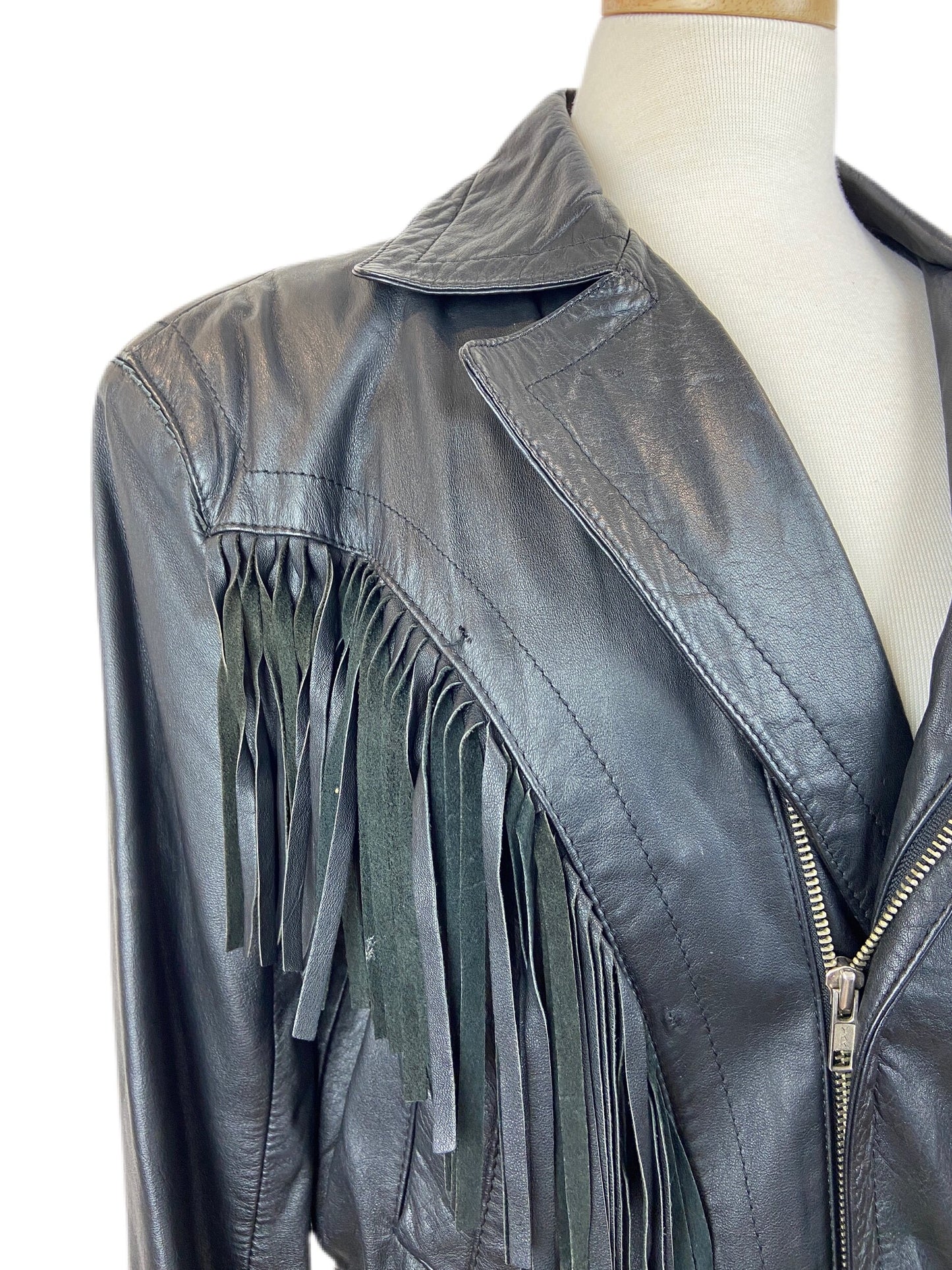 1980's Leather Fringe Jacket - Costume Piece from Feature Film "JT  Leroy" as Seen on Diane Krueger (M)